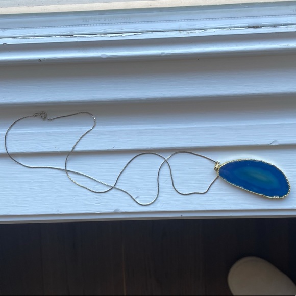 Blue geode necklace | 3 for $10 - Picture 1 of 6